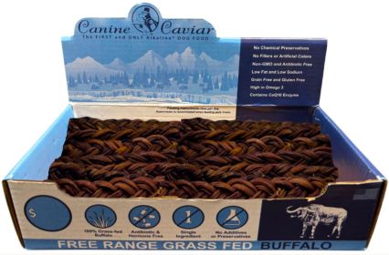 Canine Caviar 6" Premium Braided Buffalo Treats