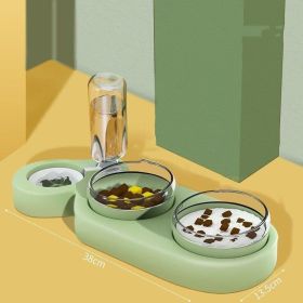 Pets Rice Bowls Automatic Water Bowl (Color: Mint green)