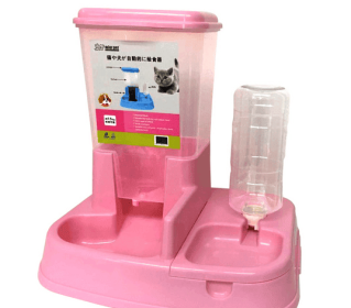 Smartpaws Automatic Pet Feeder: Effortless Feeding For Your Furry Friend (Color: Pink)