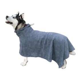 Ultra-Dry Pet Bathrobe: The Ultimate Solution For Post-Bath Comfort And Absorbency (Color: Dark Grey, size: Xl)